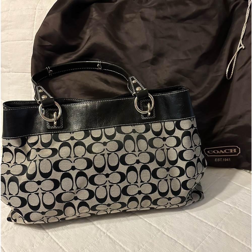 Coach signature jacquard Penelope satchel